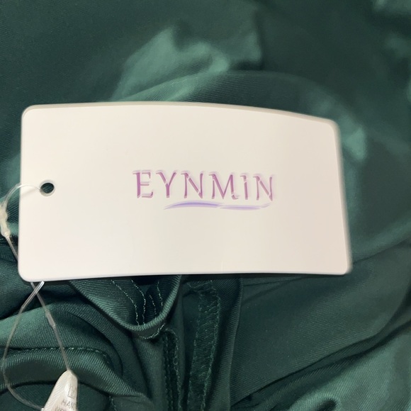 EYNMIN Women Sleeveless Spaghetti Strap Ruched  Elegant Evening Party Dress - Picture 5 of 5